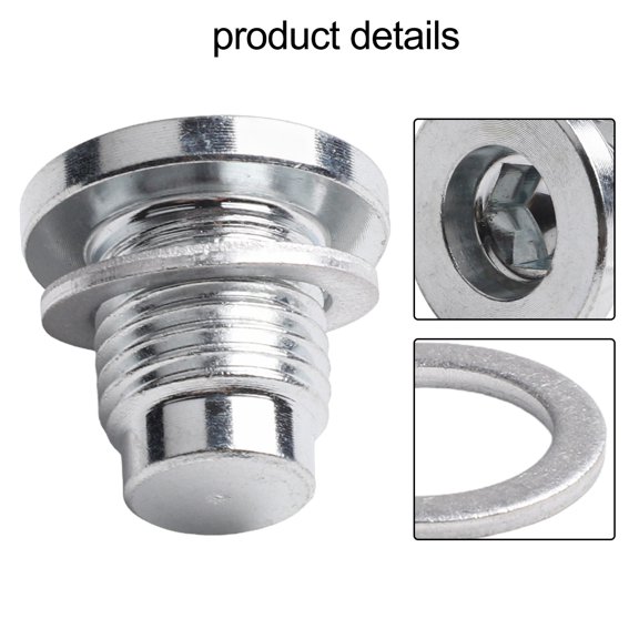 Car Oil Plug Fs50-21-249 Silver Color Wear-Resistant Anti-Corrosion Easy To Use High-Quality Materials Metal Construction Fangkenuo