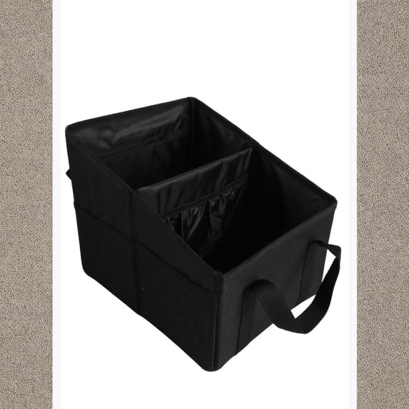 Car Organizer - Automotive Organizer for Front and Back Seat or Floor, Car Caddy Organizer with Divide, Handles and Multiple Mesh Pockets, Car Seat Organizer