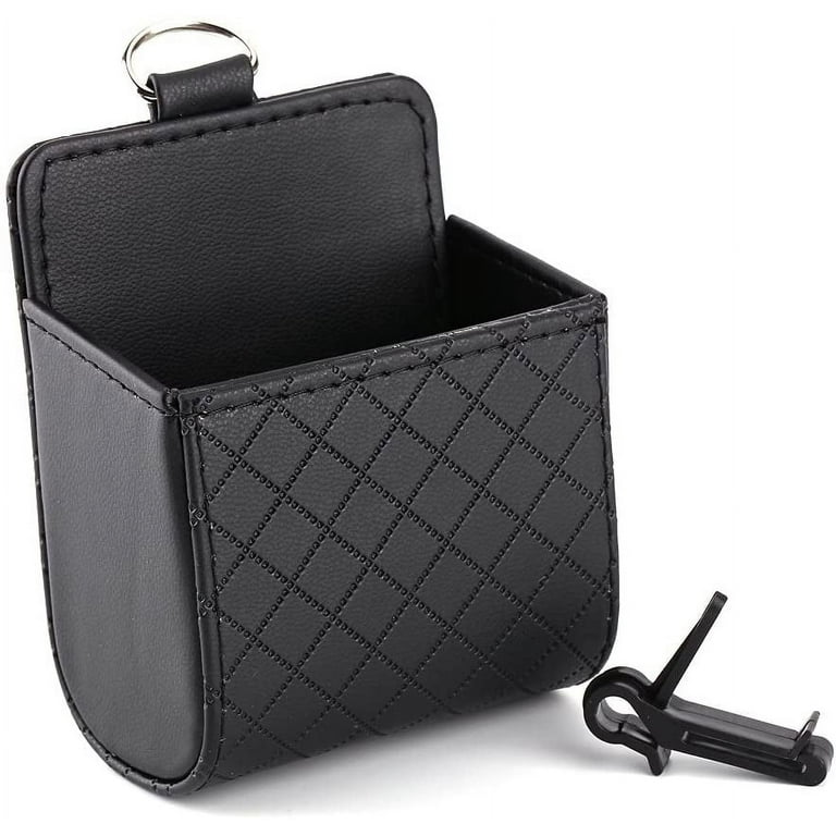 Car Organizer Box, Car Cell Phone Glasses Holder Interior Storage Bag Car  Storage Bag PU Leather Multifunctional Bag Car Phone Case Box Holder Bag  Black 