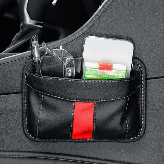 Car Organizer with Phone Holder, Adhesive Multi Pocket Mesh Storage Bag for Car Accessories, Hanging Dashboard Organizer Box with Large Capacity for Keys, Tissues, Sunglasses