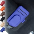 thumbnail image 1 of Car Organizer under $5! kkbbma Car Visor Sunglasses Clip, Leather Eyeglass Holder with Card Slot, Sun Visor Organizer for Driving, 1 of 9