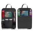 thumbnail image 1 of Car Organizers, Kvago 2 Pack Car Back Seat Organizer for Kids, Car Seatback Protector with Tablet Holder, Backseat Kick Mats Cover with Storage Pockets, Car Accessories for Family Road Trip (Black), 1 of 9