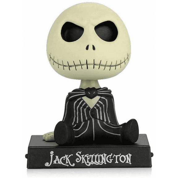 Car Ornaments PVC Jack Skeleton Action Figure Shaking Head Doll Car Bobble Head Dashboard Interior Ornaments Accessories The Nightmare Before Christmas Jack Toys (Color : Black)