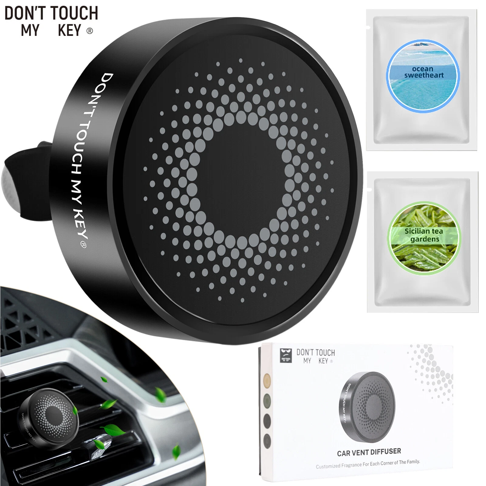 Car Outlet Aromatherapy Essential Oil Diffuser Clip Air Vent Freshener Black Usa
