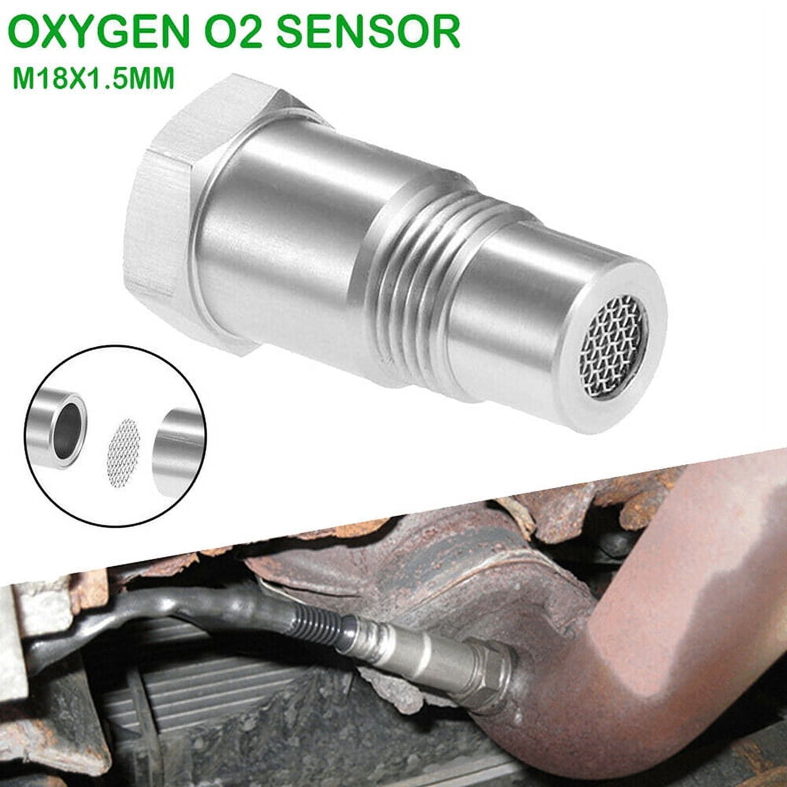 1 Stück Auto Sauerstoff O2 Sensor Adapter CEL Fix Check Engine Licht  Eliminator M18 * 1,5; Universal Verlängerung Filter Sauerstoff O2 Sensor  Stecker Extender Spacer Innengewinde M18 * 1,5 Edelstahl Adapter Auto