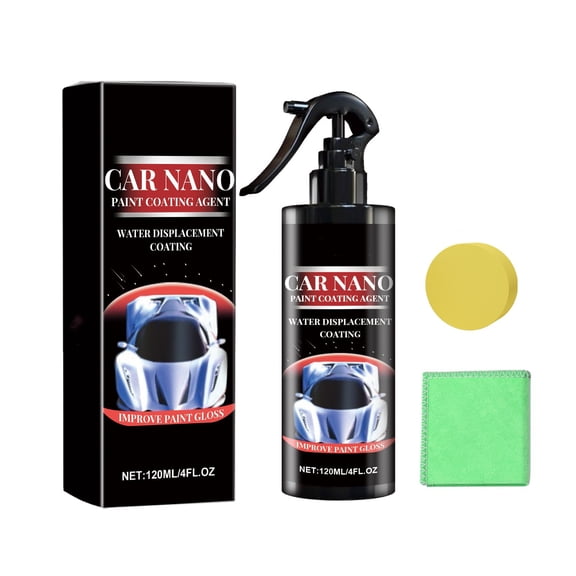 Car Paint Coating Spray 3 in 1 Ceramic Coating Agent 120ml Waterless Wash Hydrophobic Polish for All Car Models