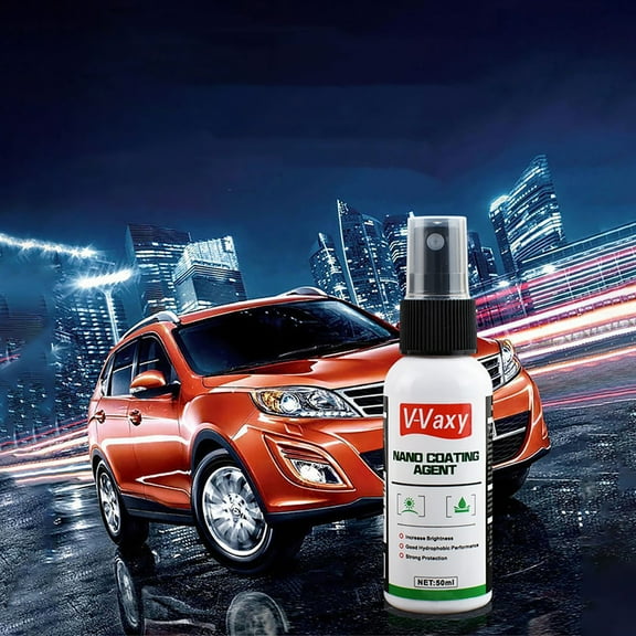 Car Paint Coating Spray 50ml, Hydrophobic Ceramic Shine Enhancer for Paint Glass Leather and Dashboard, Scratch-Resistant Water-Repellent Sealant for Exterior Detailing Interior Refurbishment