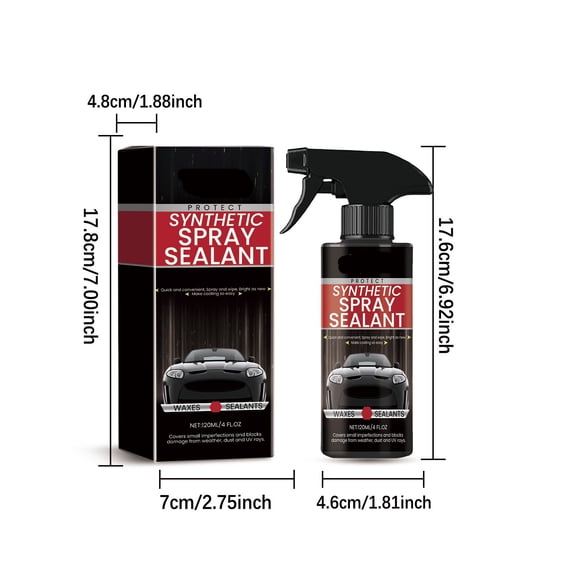Car Paint Coating Spray Ceramic Mist 120ml - Waterproof Shine Protectant For Paint Metal Plastic Rubber Interior And Exterior