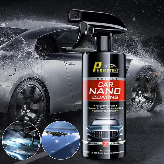 Car Paint Coating Spray, Polymer Crystal Plating Car Wax, 500ml High Gloss Protective Liquid Spray for Automotive Refurbishment Scratch Resistant