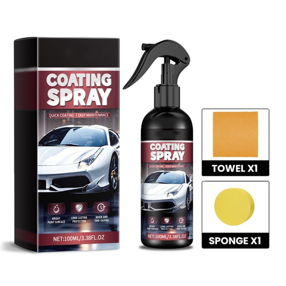 Car Paint Coating Spray With Wax Sealant, Provides Long Lasting Protection High Gloss And Scratch Resistance For Automotive Exterior 100Ml