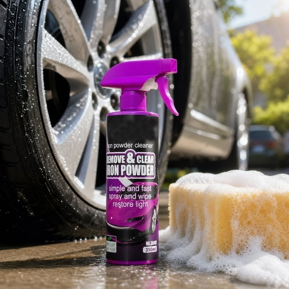 Car Paint Iron Powder Rust Remover Oxide Layer Spray, Rust Remover Spray for Metal for Wheel Hub and Body, Break Cleaner Spray Large Capacity 350ml