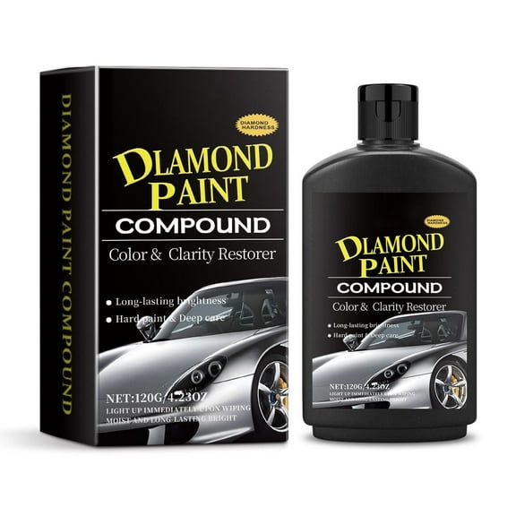 Car Paint Polish And Compound For Scratches And Swirl Marks Diamond Polishing Paste Cleans Protects And Enhances Shine 120Ml Bottle 1Pc