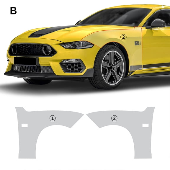 Car Paint Protection Film Pre Cut PPF TPU Transparent Kit Clear for Ford Mustang Mach1 2022-2023 Decal Body Sticker Accessories