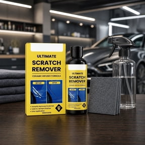 Car Paint Scratch Repair Kit, Car Scratch Remover for Deep Scratches, Nano Sparkle Cloth Car Scratch Remover, Scratch Remover for Vehicles, Comes with 1 Bottle of Scratch Remover