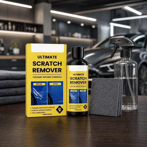 Car Paint Scratch Repair Kit, Car Scratch Remover for Deep Scratches, Nano Sparkle Cloth Car Scratch Remover, Scratch Remover for Vehicles, Comes with 1 Bottle of Scratch Remover