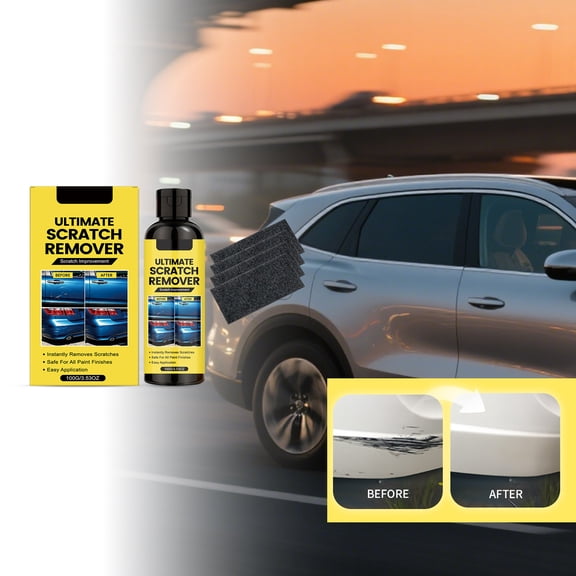 Car Paint Scratch Repair Paste 100g, Minor Scratch Remover and Polishing Cream, Auto Paint Refinishing Compound, Surface Restoration Kit with 4 Microfiber Cloths