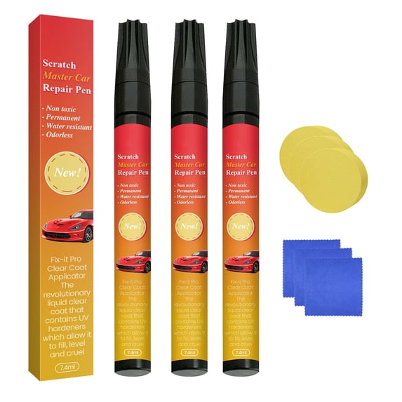 Car Paint Scratch Repair Pen, Touch Up Paint Pen for Minor Scratches and Chips, 7.4ml, DIY Auto Touch Up Kit(C-3pc)