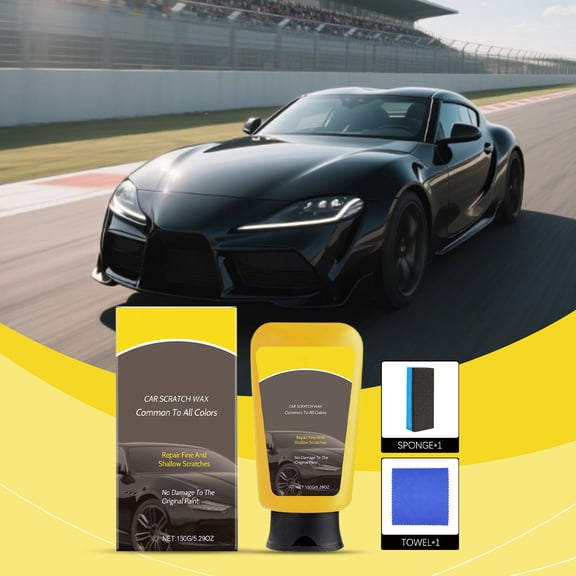 Car Paint Scratch Wax 150g, Layered Scratch Polishing Repair Restores Gloss Protective Coating, Easy Application for All Car Paint Finishes Vehicles Maintenance and Detailing