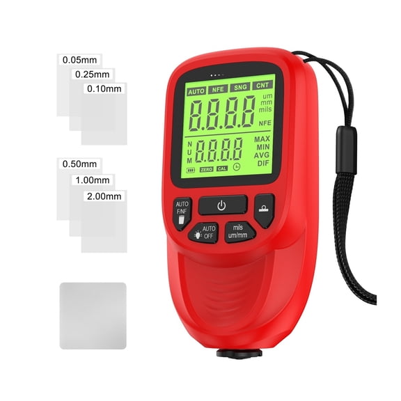 Car Paint Thickness Tester Film Coating Gauge Meter Automotive Test Tool Manual Digital Backlight ,Multifunctional