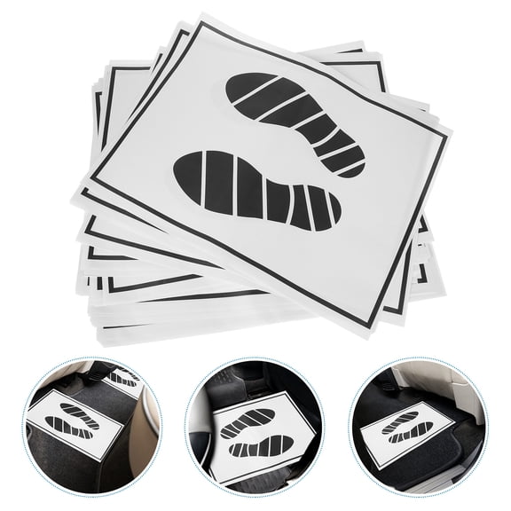 LIOOBO 50Pcs Disposable Paper Foot Mats Assorted Color Vehicle Floor Pads Durable and Practical Car Carpet Protection