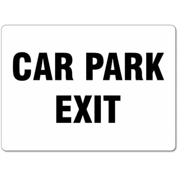 Car Park Exit Sign Traffic and Parking Parking Signs Metal Safety Sign Metal Safety Tin Sign 8x12 Inch - Clear Warning for Home & Business Use