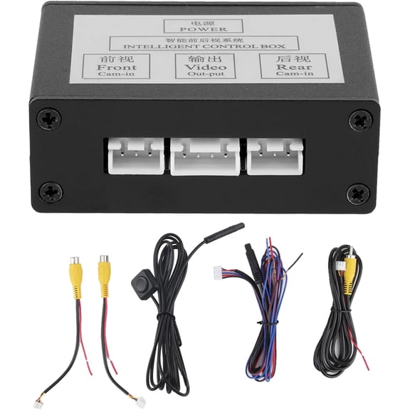 Car Parking Camera Converter Video Switch Control Box Front Rear View Adapter 16V Auto Channel Switching Module for Reverse System DC12V Output