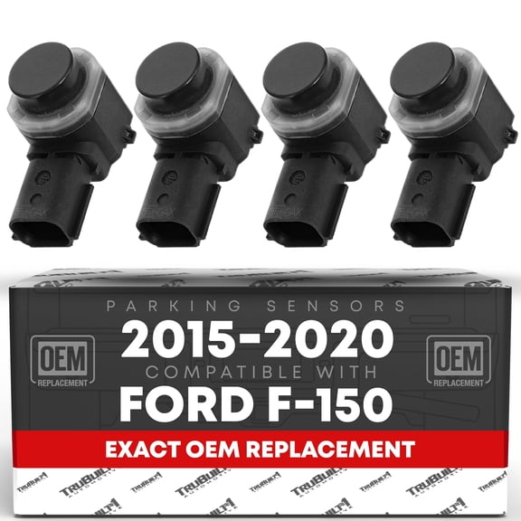 Car Parking Sensors, 4 Pieces - Compatible with 2015-2020 Ford F-150 Super Duty - Front or Rear Bumper Parking Aid Sensor, Backup Reverse Parking Assist Kit - OEM FL3-Z15K859-AAPTM, HC3Z15K859A