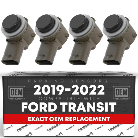 Car Parking Sensors - 4 Pieces - Compatible with 2019-2022 Ford Transit - Front or Rear Bumper Parking Aid Sensor, Backup Reverse Parking Assist Kit - OEM JU5Z15K859B