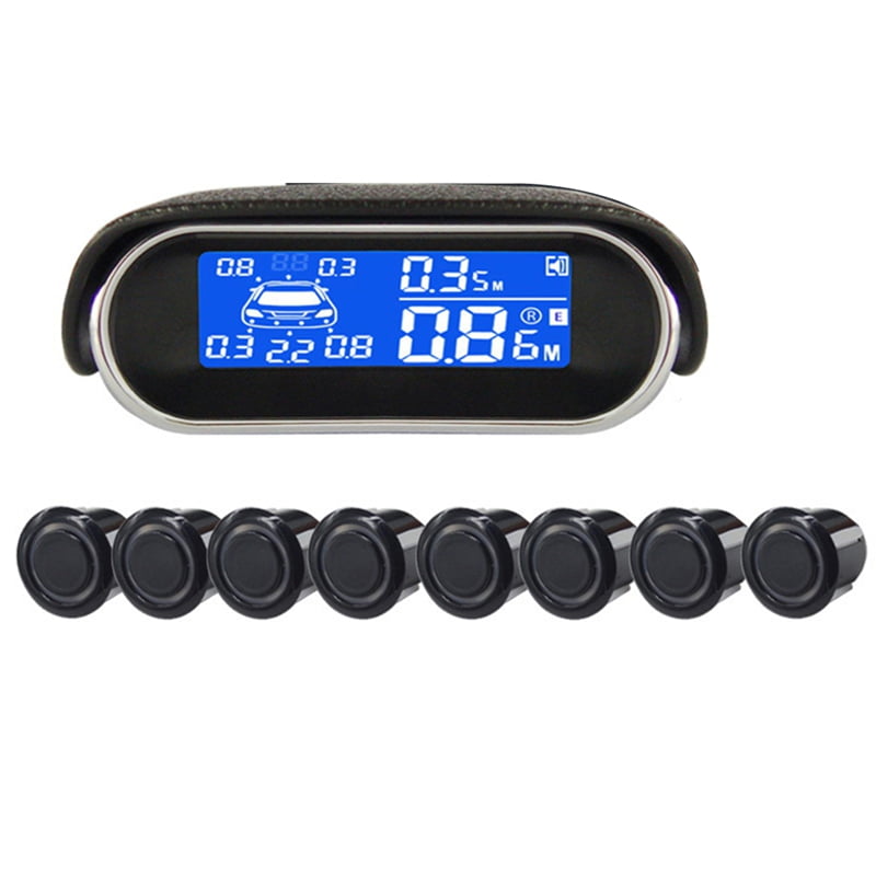 Car Parking Sensors 8 Weatherproof Rear Front View Reverse Backup Radar ...