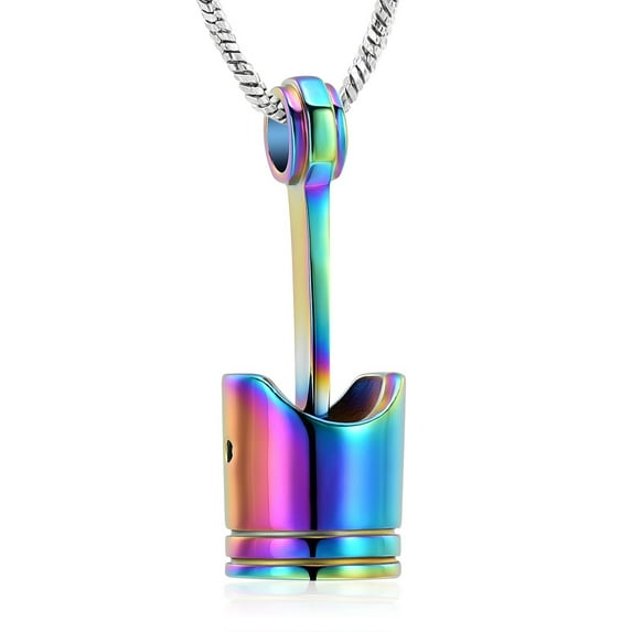 Car Parts Cremation Urn Jewelry Stainless Steel Piston Cremation Urn Necklace For Men Keepsake Memorial Jewelry Hold Ashes