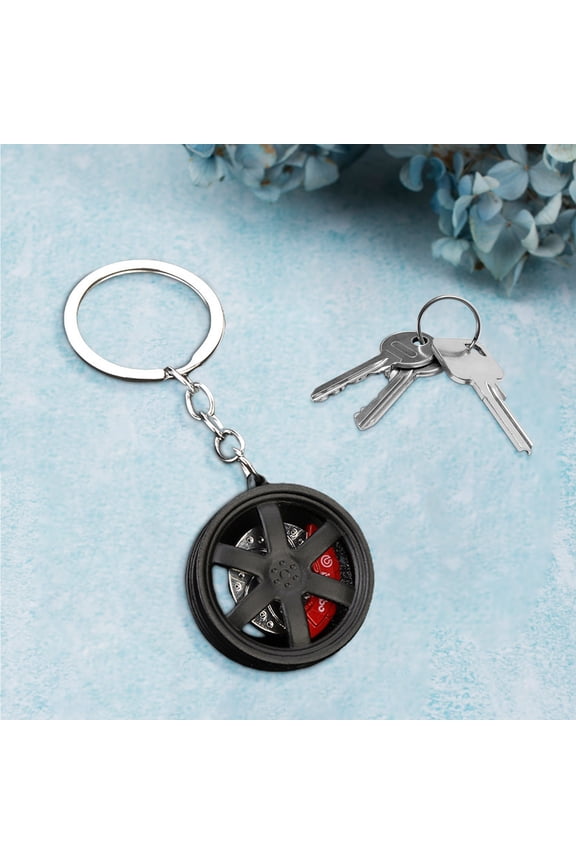 Car Parts Model Key Chains, Miniature Wheel Keychains for Car Enthusiasts/ Room Decor