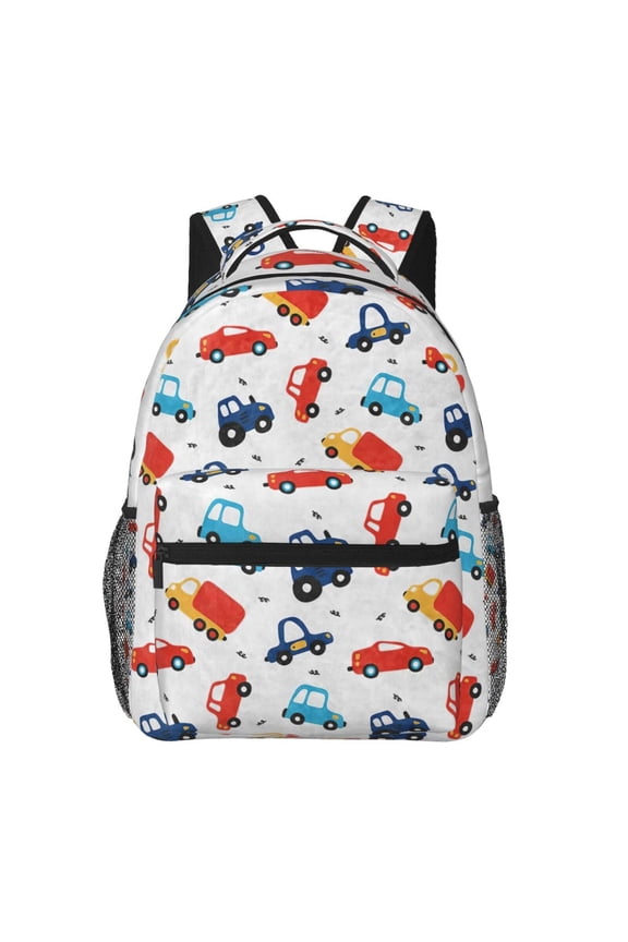Car Pattern Backpack Lightweight Rucksack Travel Bag for Men and Women