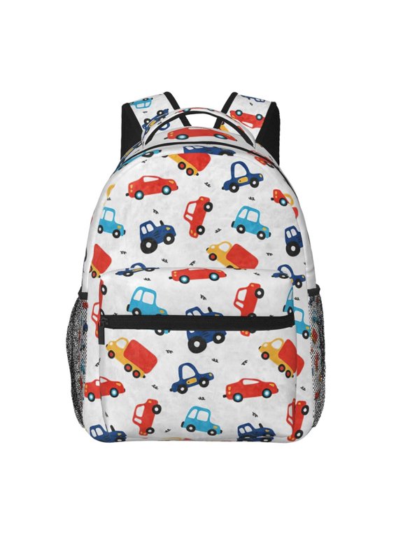 Car Pattern Backpack Lightweight Rucksack Travel Bag for Men and Women