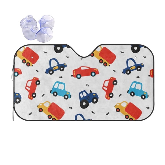 Car Pattern Car Windshield Sun Shade Universal Fit Auto Sun Visor Protector