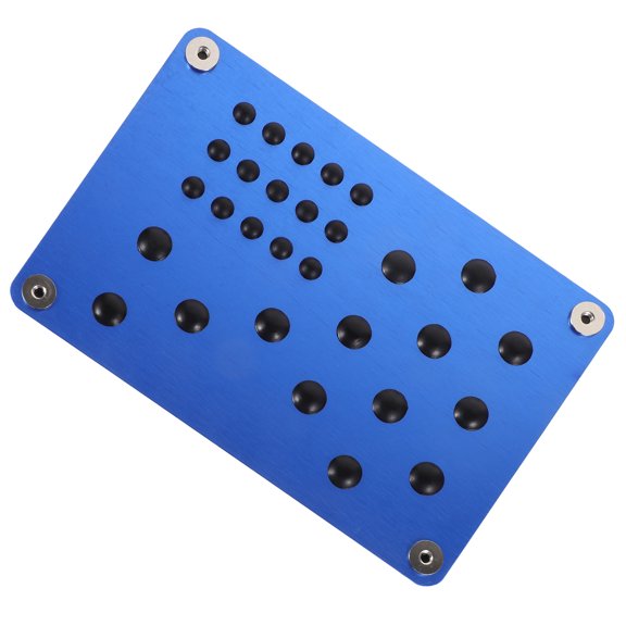 CIMAXIC Car Mat Heel Protector Pad in Blue Aluminum Alloy for Enhanced Driving Safety