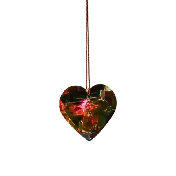 Car Pendant Heart Love Crystal Prism Art Crafts Component Suncatchers Home Interior Decor Ornament