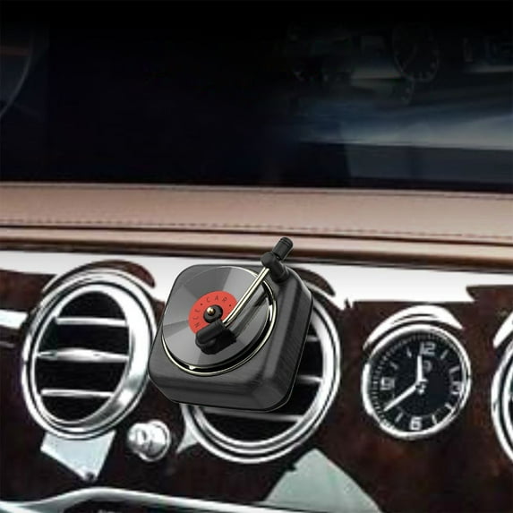 Car Perfume, Phonograph Record Player Design, Air Vent Clip, Retro Decorative Ornament, Reusable & Refillable, Easy to Install, 6 Colors Available, For Car Air Conditioner Vent