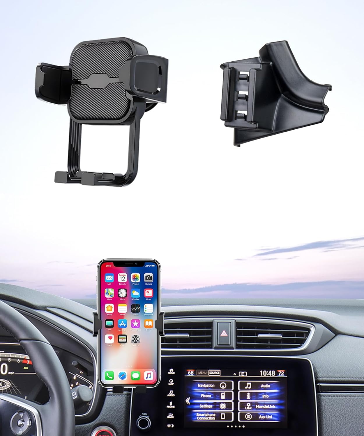 Car Phone Holder for 2017-2022 Honda CR-V / 2020-2022 CRV Hybrid Auto Accessories Navigation Bracket Interior Decoration Mobile Cell Phone Mount, 360° Rotation