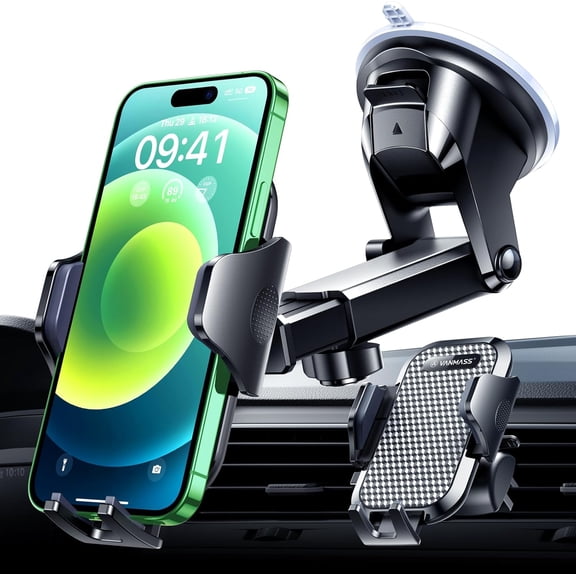 Car Phone Holder 2025 Military-Grade Phone Holder for Your Car Windshield Dashboard 65 Lbs Strongest SuctionPatent & Safety Certs Universal Cell Phone Car Mount for iPhone Samsung Android