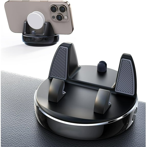 Car Phone Holder with 360° Adjustable & Avoid Sun Glare, Anti-slip Spring Snap Design Dashboard Cell Phone Holder, Phone Holders for Your Car Compatible with Pop Grip, Smartphones, GPS Devices