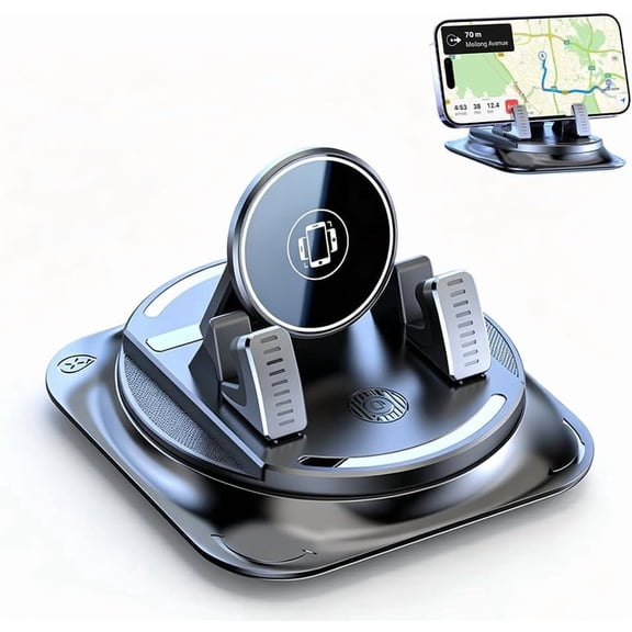 Car Phone Holder 360 Degree Rotation, 2026 New Dashboard Phone Holder, Adjustable Universal Car Phone Mount for Car Magnetic Interiorcar Navigation Mount for Drivers (1PC)