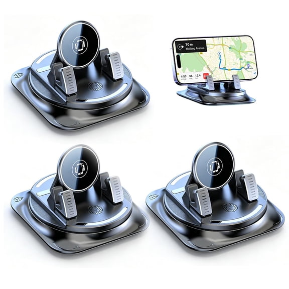 Car Phone Holder 360 Degree Rotation, 2026 New Dashboard Phone Holder, Adjustable Universal Car Phone Mount for Car Magnetic Interiorcar Navigation Mount for Drivers (1PC)