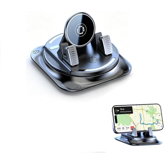 Car Phone Holder 360 Degree Rotation, Dashboard Hero Phone Holder, Adjustable Universal Car Phone Mount for Car Magnetic Interiorcar Navigation Mount for Drivers