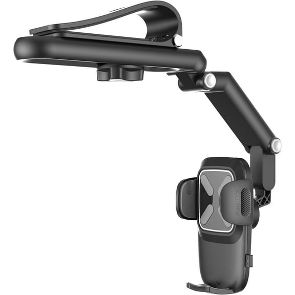 Car Phone Holder, 360 Multifunctional Car Sun Visor Phone Holder Universal Adjustable Cell Phone Holder for Car Home Kitchen Compatible with Most Cell Phones