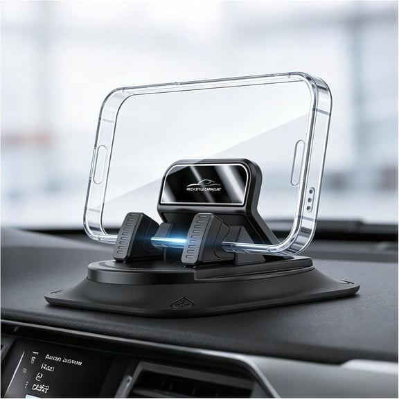 Car Phone Holder with 360 Rotatable Base,Portable Car Dashboard Phone Holder for Horizontal & Vertical Fixing of Phones,Universal Anti-Slip Phones Holders for Cars Dashboard
