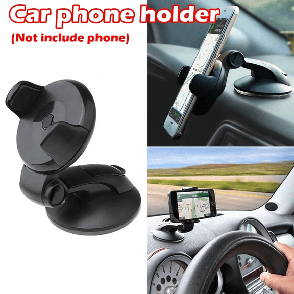 Car Phone Holder 360 Rotation 360 Degree Dashboard Suction Cup Air Outlet Navigation Bracket Gps Stand Clip For Toyota For Apple Android Universal
