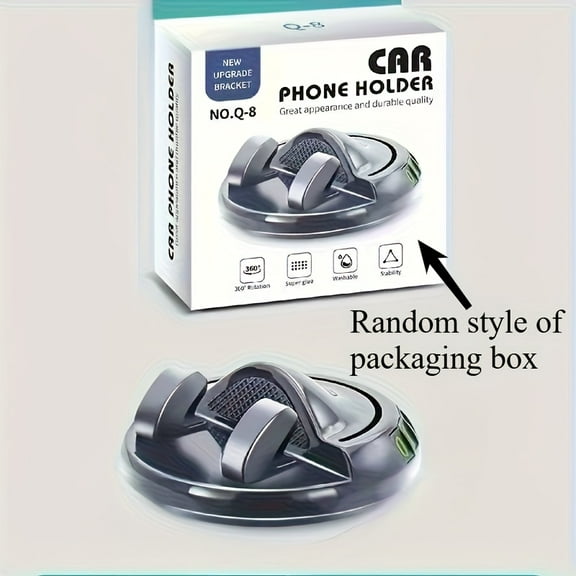 Car Phone Holder - Dashboard & Center Console Stick-On Mount, Rotatable for Easy Navigation & Parking Assistance, Compatible with Most Vehicles, Durable Plastic Design, Phone Holder for Car