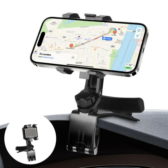Car Phone Mount, EEEkit 360 Rotatable Retractable Rearview Mirror Phone Holder for Car Compatible with 4-7in Smartphone