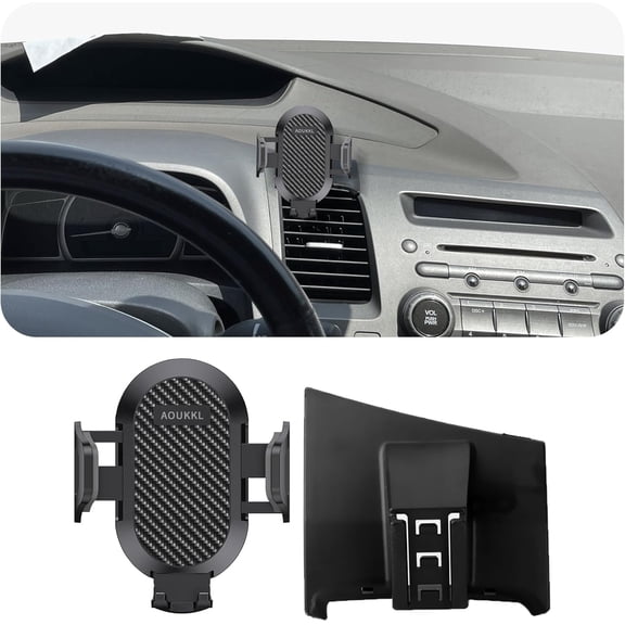 Car Phone Holder Fits for Honda Civic 2006-2011 Accessories,Thick Cases Friendly,Cell Phone Mount for 4.7-7 in Phones,360 Degree Rotation,Easy to Install