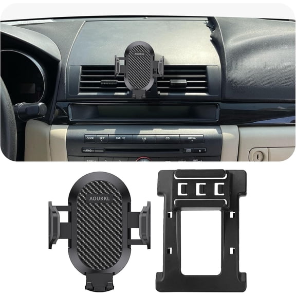 Car Phone Holder Fits for Mazda 3 2004-2013 Accessories,Thick Cases Friendly,Cell Phone Mount for 4.7-7 in Phones,360 Degree Rotation,Easy to Install
